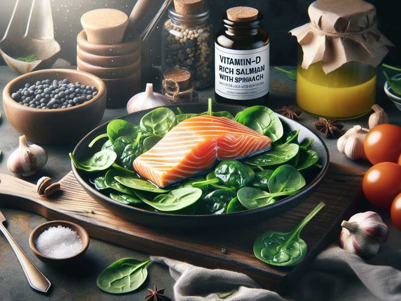 Rezept: Vitamin-D-reicher Lachs mit Spinatsalat