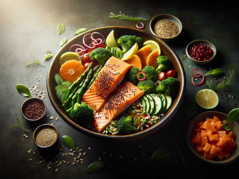 Leckeres Rezept für vitaminreiche Lachs-Bowl