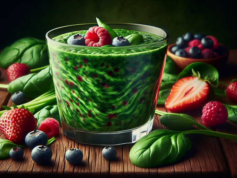 Spinat-Beeren-Smoothie