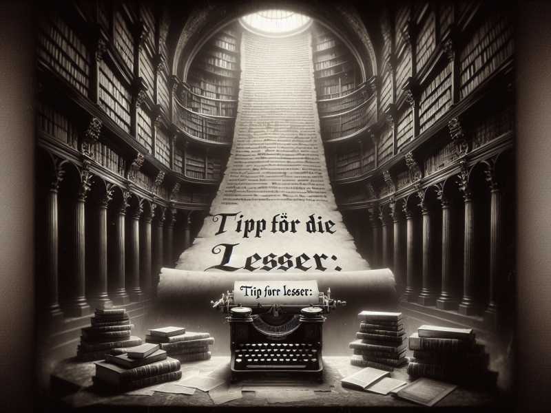 Tipp für die Leser: