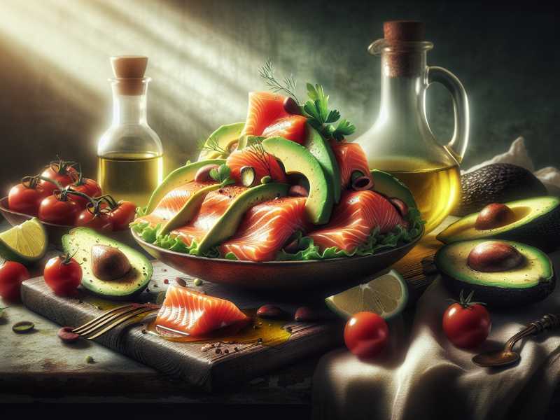 Vitamin-D3-reiches Lachs-Avocado-Salat Rezept