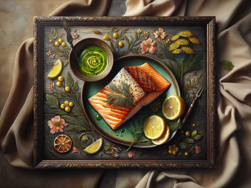 Köstlicher Lachs mit Zitronen-Dill-Sauce
