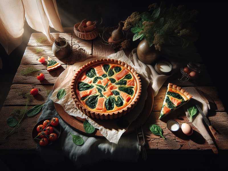 Rezept: Lachs-Spinat-Quiche für die Extra-Portion Vitamin D