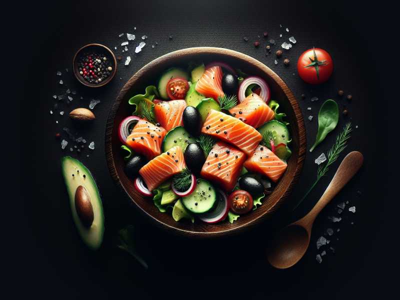 Köstlicher Lachs-Salat für deinen Vitamin D Kick!