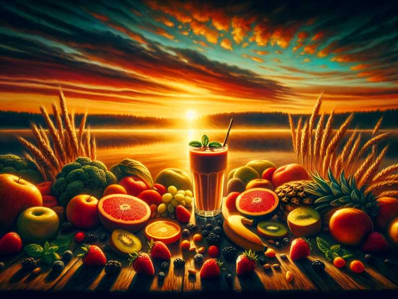 Sonntagmorgen-Sonnenaufgangs-Smoothie