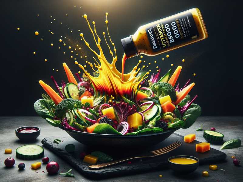 Vitamine Boost-Salat mit Dekristol 20.000 Dressing