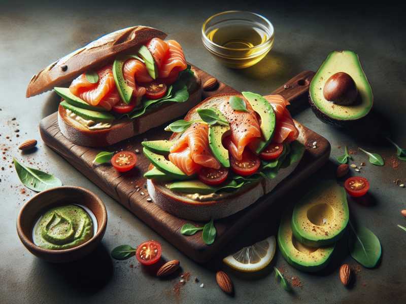 Leckeres Lachs-Avocado-Sandwich für einen Vitamin-D-Kick!