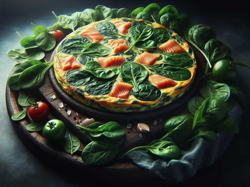 Leckeres Frittata mit Spinat und Lachs – Der Vitamin D Kickstart!