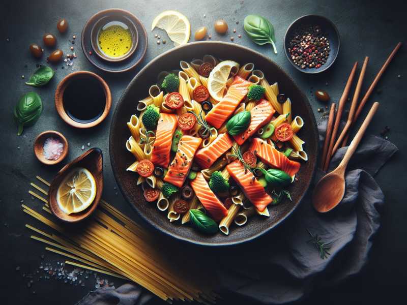 Leckeres Lachs-Pasta Rezept voller Vitamin D