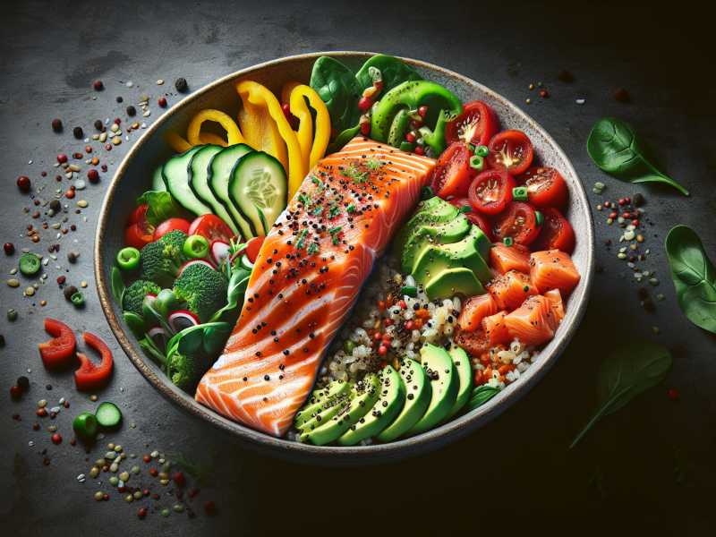 Leckere Lachs-Bowl für einen Vitamin D-Kick!