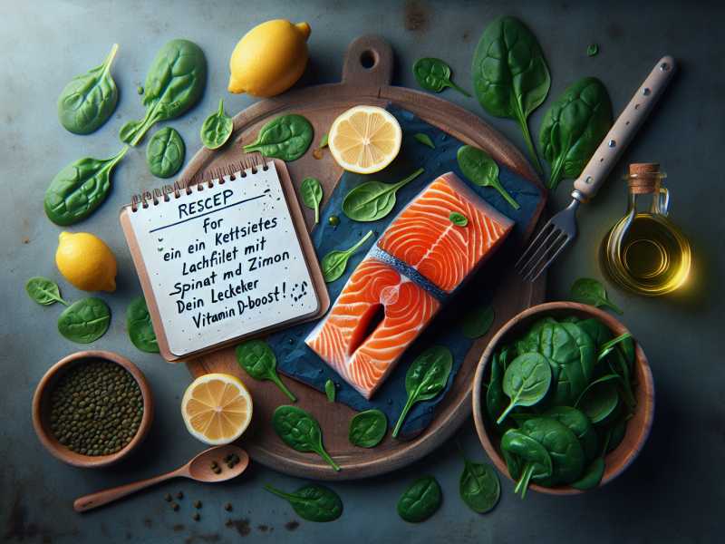 Rezept für ein köstliches Lachsfilet mit Spinat und Zitrone – dein leckerer Vitamin D-Boost!